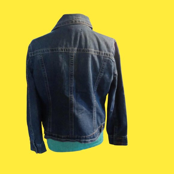 JW (JW Style) Women's Denim Jacket in Dark Wash, Size M - Picture 2 of 3